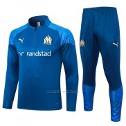 Chandal de Sudadera del Olympique Marsella Nino 2023-2024 Azul