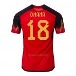 Camiseta Belgica Jugador Onana Primera 2022