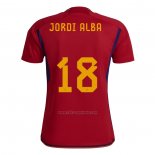 Camiseta Espana Jugador Jordi Alba Primera 2022