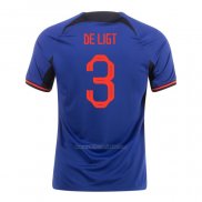 Camiseta Paises Bajos Jugador De Ligt Segunda 2022