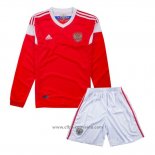 Camiseta Rusia Primera Nino Manga Larga 2018