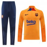 Chandal de Sudadera del Barcelona 2022-2023 Naranja