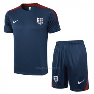 Chandal del Inglaterra Manga Corta 2024-2025 Azul - Pantalon Corto