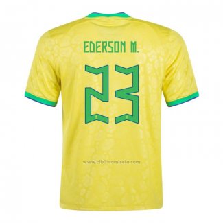 Camiseta Brasil Jugador Ederson M. Primera 2022