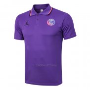Camiseta Polo del Paris Saint-Germain Jordan 2021-2022 Purpura