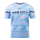 Camiseta Pre Partido del Manchester City 2022 Azul