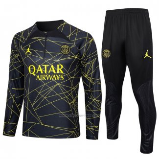 Chandal de Sudadera del Paris Saint-Germain Jordan Nino 2023-2024 Negro