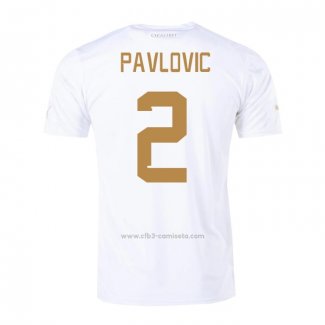 Camiseta Serbia Jugador Pavlovic Segunda 2022