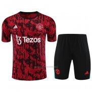 Chandal del Manchester United Manga Corta 2023-2024 Rojo - Pantalon Corto