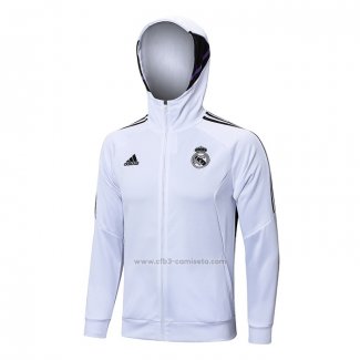 Chaqueta con Capucha del Real Madrid 2022-2023 Blanco