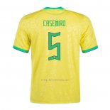 Camiseta Brasil Jugador Casemiro Primera 2022