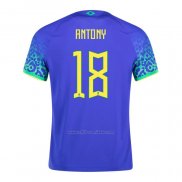 Camiseta Brasil Jugador Antony Segunda 2022