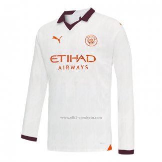 Camiseta Manchester City Segunda Manga Larga 2023-2024