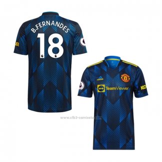 Camiseta Manchester United Jugador B.Fernandes Tercera 2021-2022