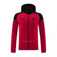 Chaqueta con Capucha del AC Milan 2024-2025 Rojo