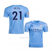 Camiseta Manchester City Jugador Silva Primera 2020-2021