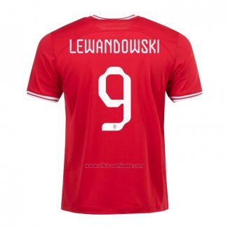 Camiseta Polonia Jugador Lewandowski Segunda 2022