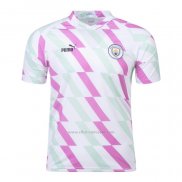 Camiseta Pre Partido del Manchester City 2023 Blanco