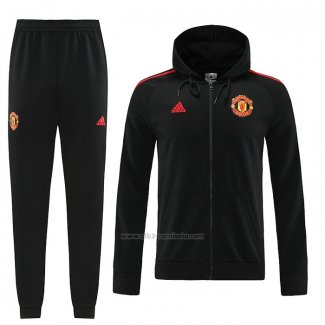 Chandal con Capucha del Manchester United 2022-2023 Negro