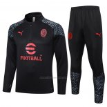 Chandal de Sudadera del AC Milan 2023-2024 Negro