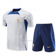 Chandal del Francia Manga Corta 2022-2023 Blanco - Pantalon Corto