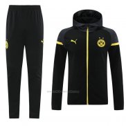 Chandal con Capucha del Borussia Dortmund 2024-2025 Negro