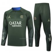 Chandal de Sudadera del Paris Saint-Germain Jordan Nino 2023-2024 Verde