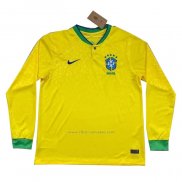 Camiseta Brasil Primera Manga Larga 2022