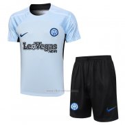 Chandal del Inter Milan Manga Corta 2023-2024 Azul - Pantalon Corto