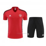 Chandal del Manchester United Manga Corta 2022-2023 Rojo - Pantalon Corto