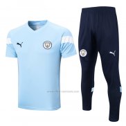 Chandal del Manchester City Manga Corta 2022-2023 Azul