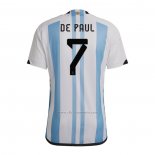 Camiseta Argentina Jugador De Paul Primera 2022