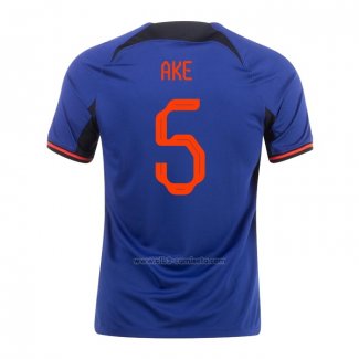 Camiseta Paises Bajos Jugador Ake Segunda 2022