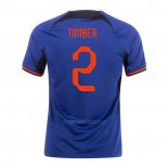 Camiseta Paises Bajos Jugador Timber Segunda 2022