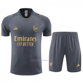 Chandal del Arsenal Manga Corta 2023-2024 Gris - Pantalon Corto