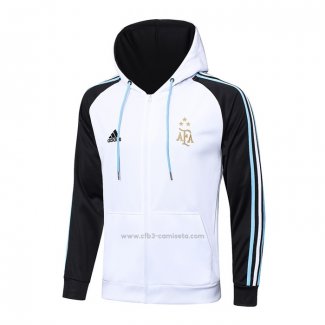 Chaqueta con Capucha del Argentina 2022-2023 Blanco