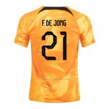 Camiseta Paises Bajos Jugador F.De Jong Segunda 2020-2021