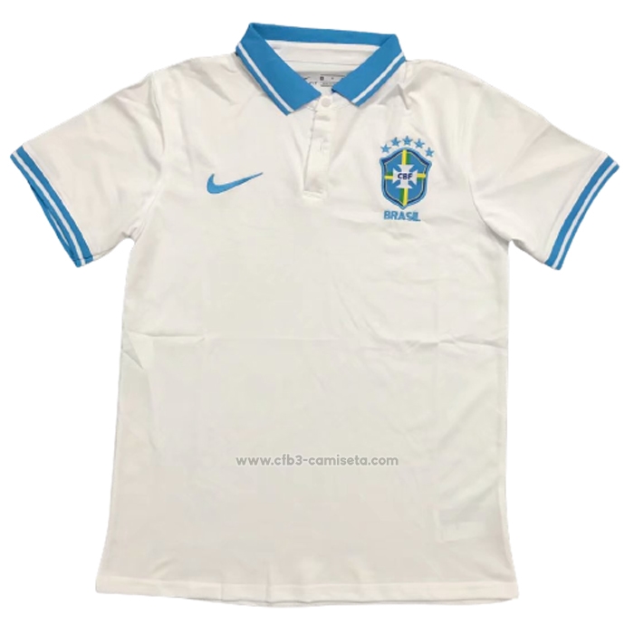 Camiseta Polo del Brasil 2021 Blanco